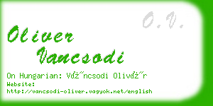 oliver vancsodi business card